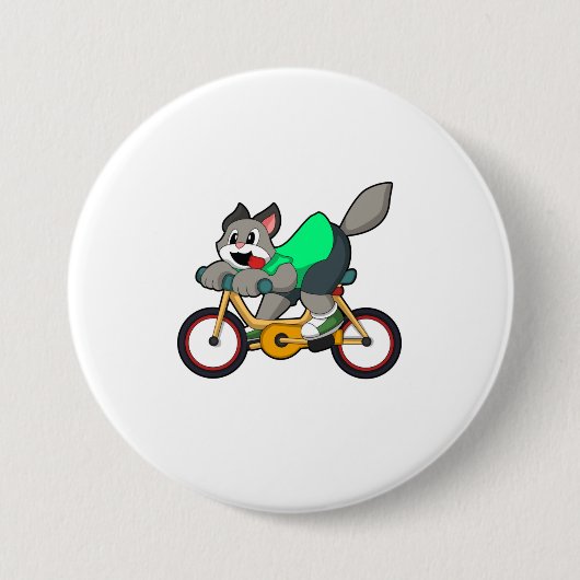 Cat with Bicycle Button (Vorderseite)