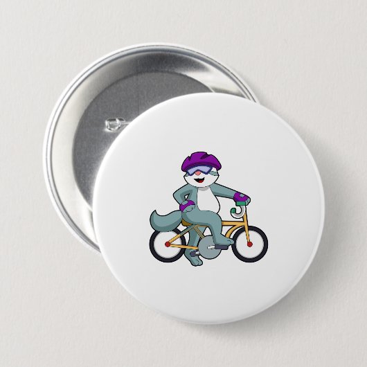 Cat with Bicycle Button (Vorne & Hinten)