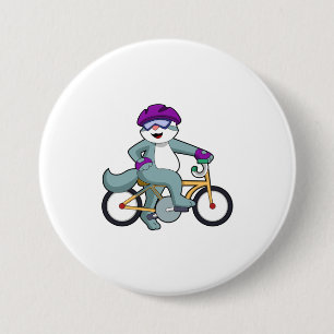Cat with Bicycle Button