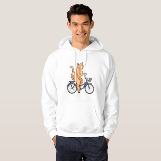 Cat with Bicycle Hoodie (Vorne ganz)