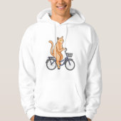 Cat with Bicycle Hoodie (Vorderseite)