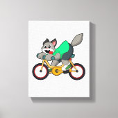 Cat with Bicycle Leinwanddruck (Vorderseite)