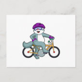 Cat with Bicycle Postkarte (Vorderseite)