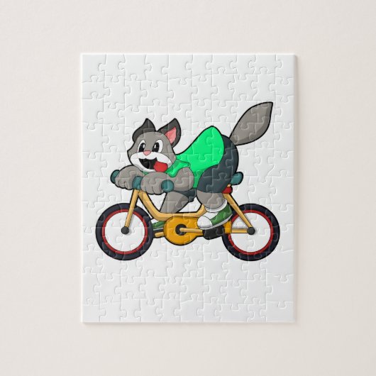 Cat with Bicycle Puzzle (Vertikal)