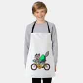 Cat with Bicycle Schürze (Getragen)