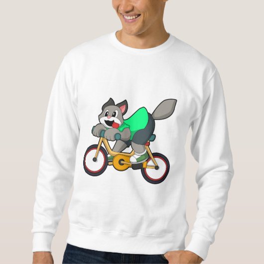 Cat with Bicycle Sweatshirt (Vorderseite)