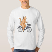 Cat with Bicycle T-Shirt (Vorderseite)