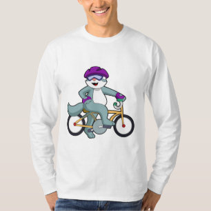 Cat with Bicycle T-Shirt