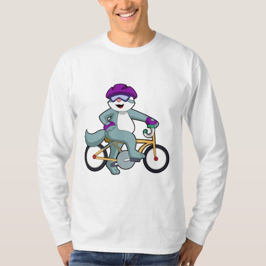 Cat with Bicycle T-Shirt (Vorderseite)