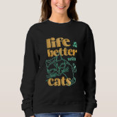 Cat with Cats for Men Women Cat Sweatshirt (Vorderseite)