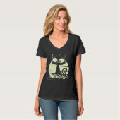 Cat With Chessboard Cat Playing Chess Chess Player T-Shirt (Vorderseite Vollansicht)