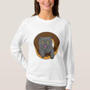Cat with Donut T-Shirt
