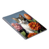 cat with flowers (update) notizblock (Rechte Seite)