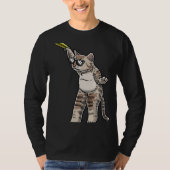 Cat With Frisbee Disc Frisbee Player Thrower Disc T-Shirt (Vorderseite)