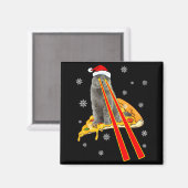 Cat With Laser Eyes Funny Zza Cat Christmas  Magnet (Vorderseite/Rückseite)