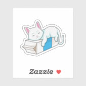 Cat with Milk Aufkleber (Blatt)