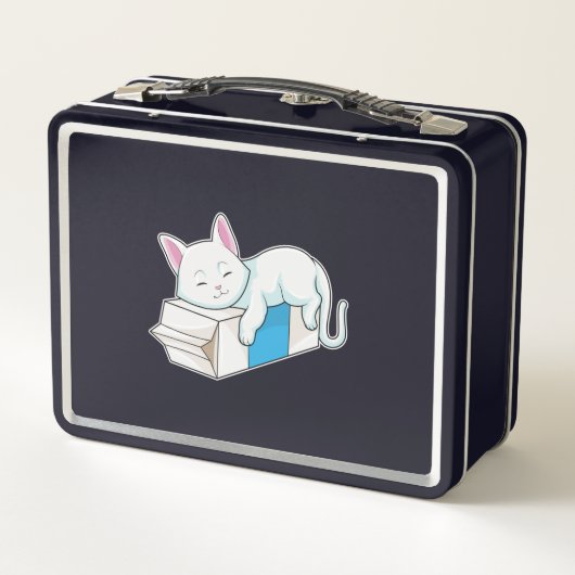 Cat with Milk Metall Brotdose (Rückseite)