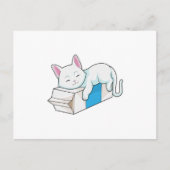 Cat with Milk Postkarte (Vorderseite)