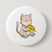Cat with Pizza Button (Vorderseite)