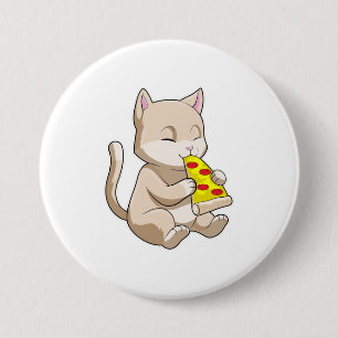 Cat with Pizza Button