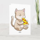 Cat with Pizza Karte (Rückseite)