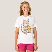 Cat with Pizza T-Shirt (Vorne ganz)