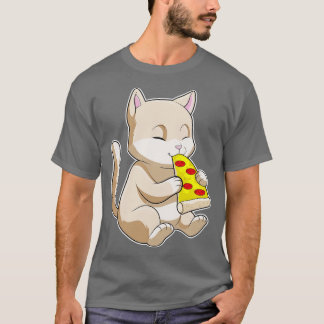 Cat with Pizza T-Shirt