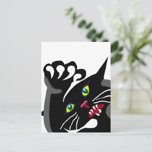 CAT WITH POSTKARTE (Stehend Vorderseite)