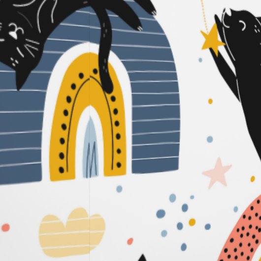 Cat With Rainbow Pattern for Your Kid Room Tapete (Naht)