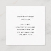 Cat with Red Love Hearts Cute and Funny Quadratische Visitenkarte (Rückseite)