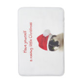 Cat with Santa’s Hat Badematte (Vorderseite Vertikal)