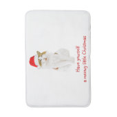 Cat with Santa’s Hat Badematte (Vorderseite Vertikal)