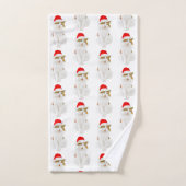 Cat with Santa’s Hat Badhandtuch Set (Handtuch)