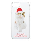 Cat with Santa’s Hat Case-Mate iPhone Hülle (Rückseite)