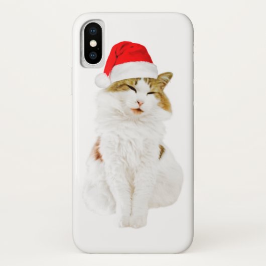 Cat with Santa’s Hat Case-Mate iPhone Hülle (Rückseite)