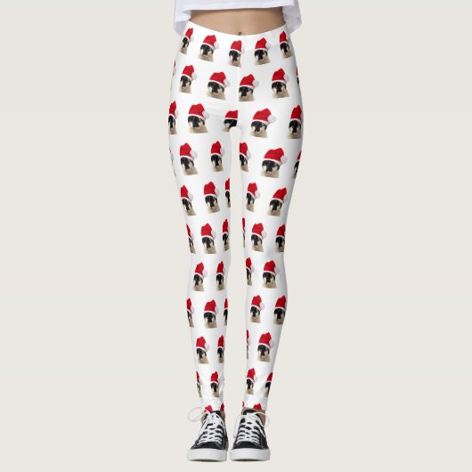 Cat with Santa’s Hat Leggings (Vorderseite)
