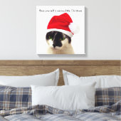 Cat with Santa’s Hat Leinwanddruck (Insitu (Schlafzimmer))