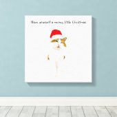 Cat with Santa’s Hat Leinwanddruck (Insitu (Holzboden))