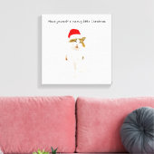 Cat with Santa’s Hat Leinwanddruck (Insitu (Wohnzimmer))