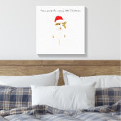 Cat with Santa’s Hat Leinwanddruck (Insitu (Schlafzimmer))