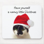 Cat with Santa’s Hat Mousepad (Vorne)