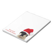 Cat with Santa’s Hat Notizblock (Rotiert)