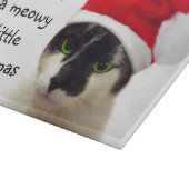 Cat with Santa’s Hat Schneidebrett (Ecke)