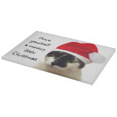Cat with Santa’s Hat Schneidebrett (Ecke)
