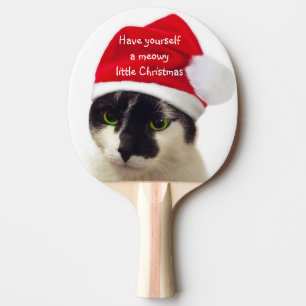 Cat with Santa’s Hat Tischtennis Schläger