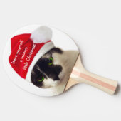 Cat with Santa’s Hat Tischtennis Schläger (Seitenansicht)