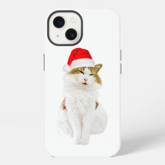 Cat with Santa's Hat Case-Mate iPhone Case Hülle (Rückseite)