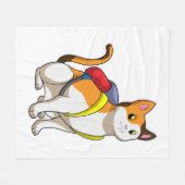 Cat with Satchel Fleecedecke (Vorderseite (Horizontal))