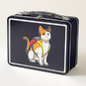 Cat with Satchel Metall Brotdose (Vorderseite)