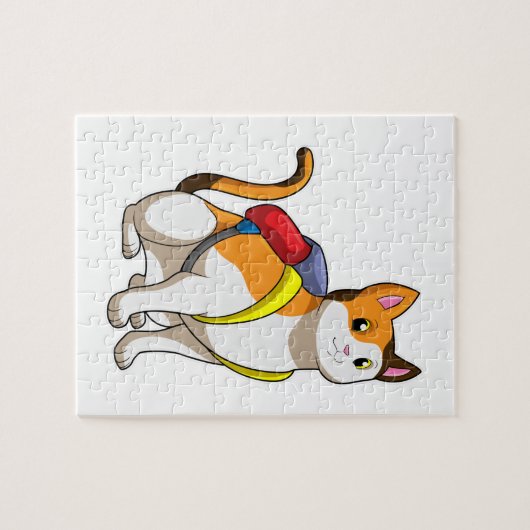 Cat with Satchel Puzzle (Horizontal)